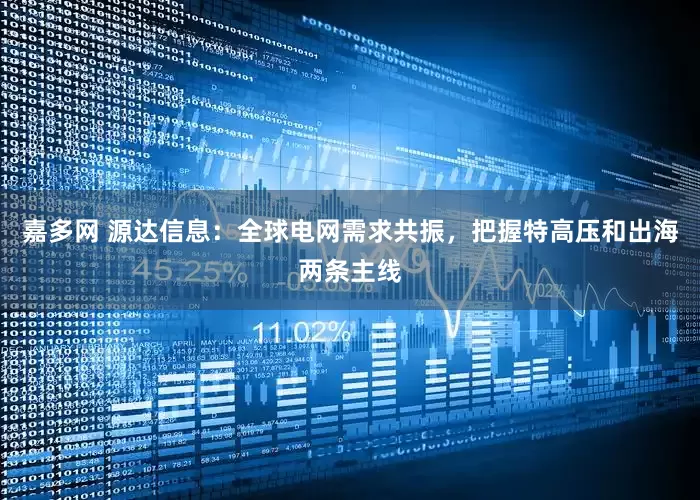 嘉多网 源达信息：全球电网需求共振，把握特高压和出海两条主线